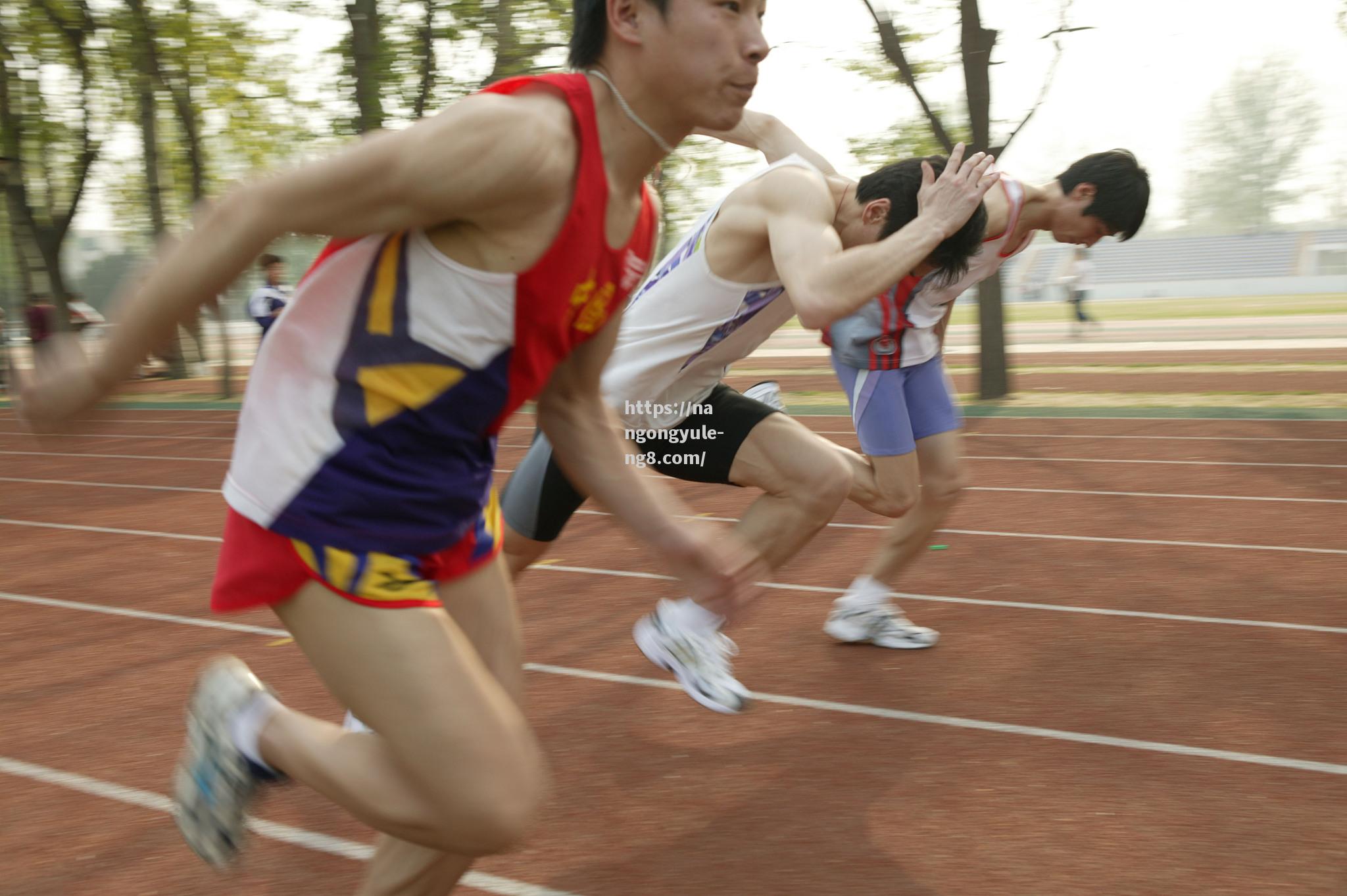 运动员们在比赛场上奋勇拼搏